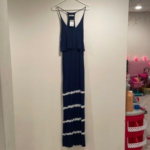 Small navy maxi dress with tags